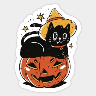 Pumpkin Cat Sticker